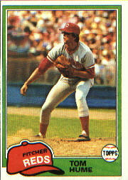 1981 Topps Baseball Cards      419     Tom Hume